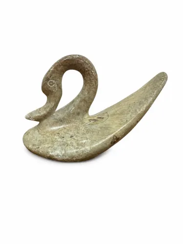Escultura Decorativa Cisne em Pedra Natural Artesanal