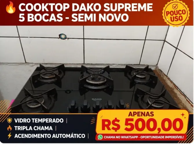 Fogão cooktop em ótimo estado apenas 500 Reais motivo da venda vou min mudar .