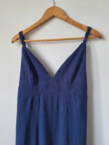 vestido linho azul GG