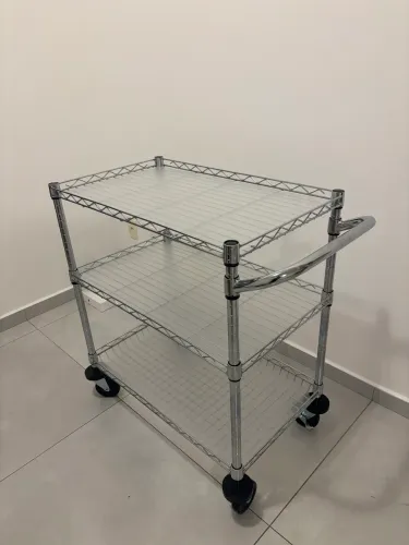 Carrinho Multiuso De Aço Inox Para Hotel Pousada Bar Cozinha