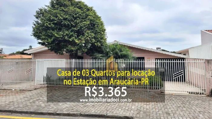 Casa com 03 Quartos no Estação em Araucária-PR - Locação por R$3.365,00