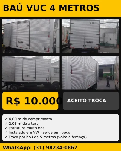 Vendo baú para caminhão 3/4