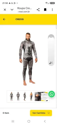 Roupa de mergulho cressi