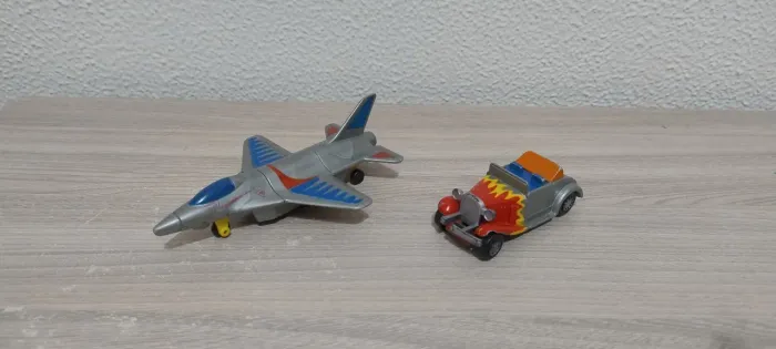 Avião e Carro - Connectables - Anos 90 - Glasslite