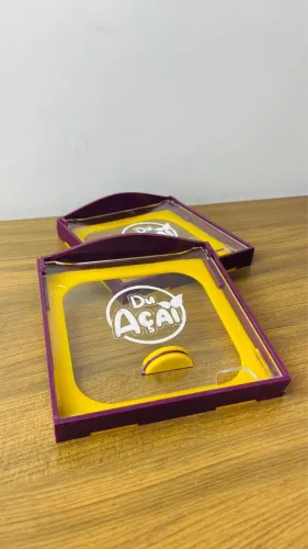Tampa 100% Acrílico para Guloseimas de Açaí + Recipiente (Direto da Fábrica!)