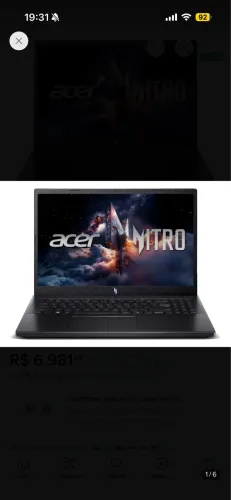 Notebook Gamer Acer