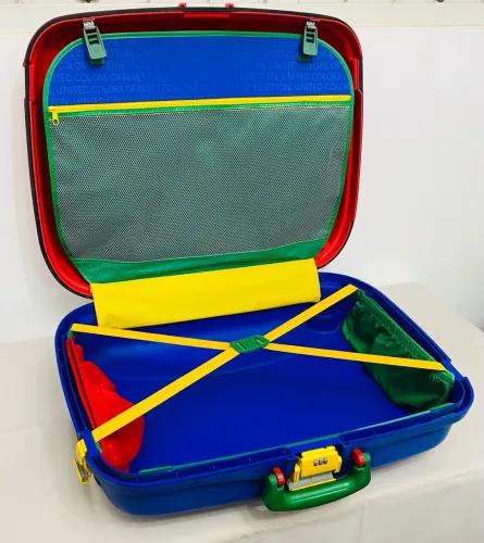 Mala Vintage Benetton Anos 80/90 Rígida Color Block Rara