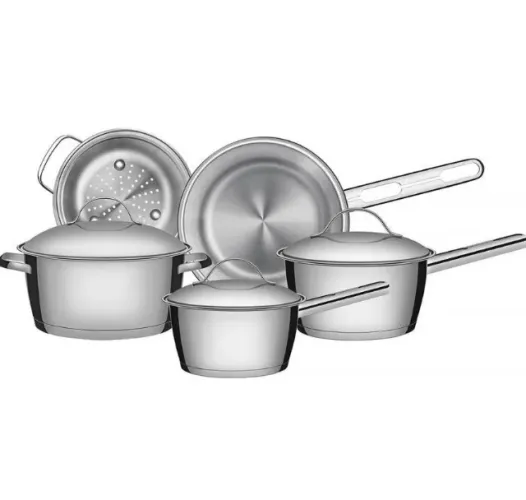 lacrada! Conjunto Panelas Inox Indução Tramontina 5 Peças Allegra