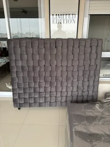 Cabeceira de Cama Queen em Chenille