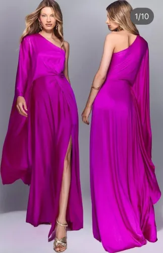 Vestido de festa fúcsia tamanho 36