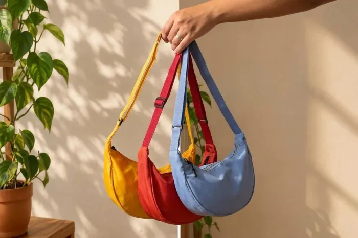 Bolsas meia lua e pochetes estilosas