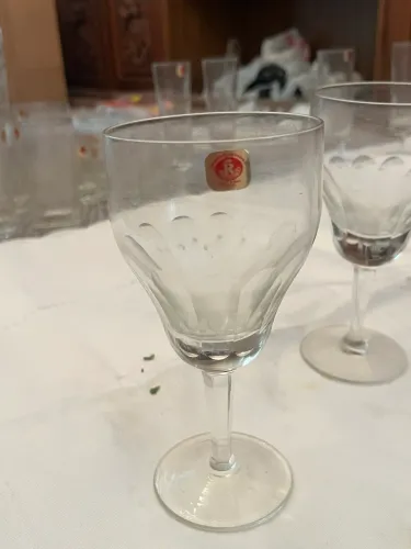 Jogo de 6 taças cristal Reymond lapidadas à mão lindas