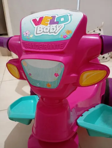 Motoca Bandeirante menina rosa e azul 