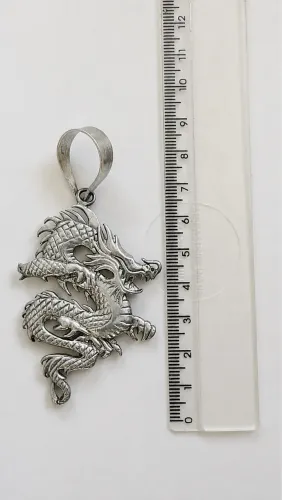Pingente em prata 925 dragão