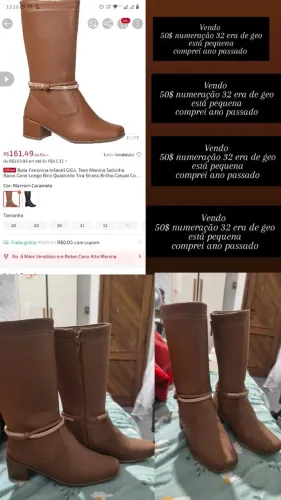 Bota infantil n 32