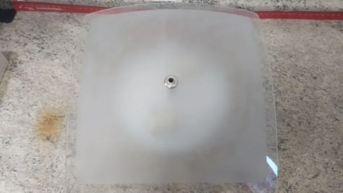Lustre de vidro para duas lâmpadas 