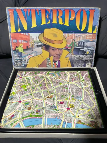 jogo interpol grow anos 90 original completo jogo de tabuleiro boardgame