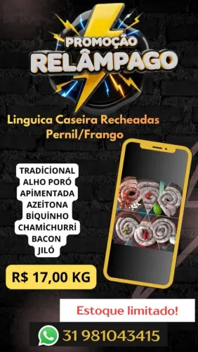 Linguicas Caseiras Recheada 