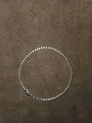 Pulseira Grumet em Prata 925 - 2mm 21,5cm 2,2g, usada