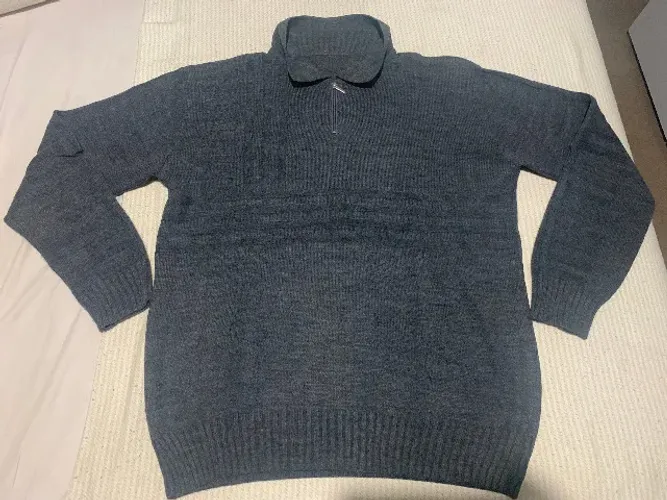 blusa de lã linha cinza fran malhas tamanho g