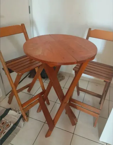 Bistrô mesa e cadeira dobráveis