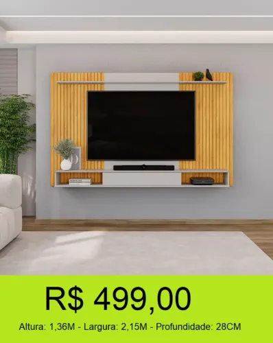 Painel novo ripado com linhas modernas