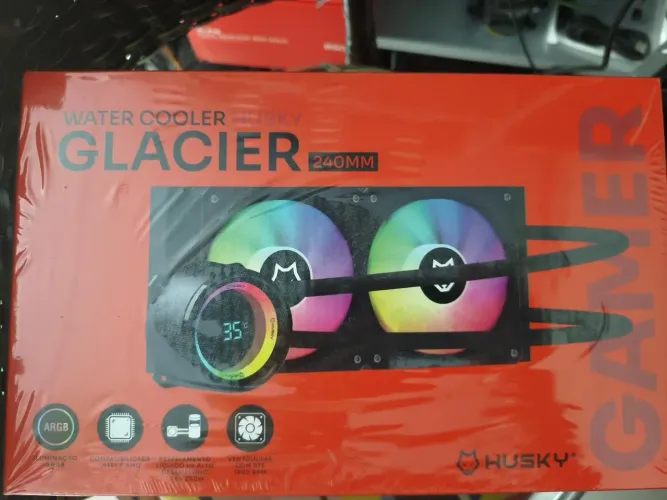 Water Cooler Husky Glacier 240mm ARGB com Display Novo Lacrado