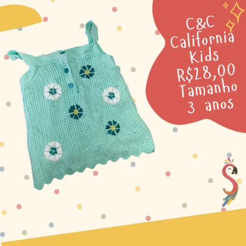 Blusa de Tricô Flores C&C California Kids
