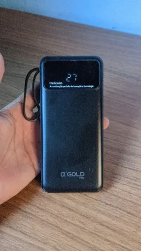 Carregador Portátil Power Bank Alpha Gold Pro - Pouco Uso