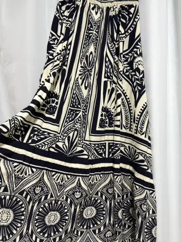 Vestido midi preto farm