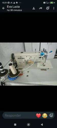 Máquina de costura industrial reta