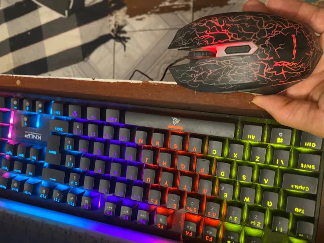 Teclado de pc e mouse