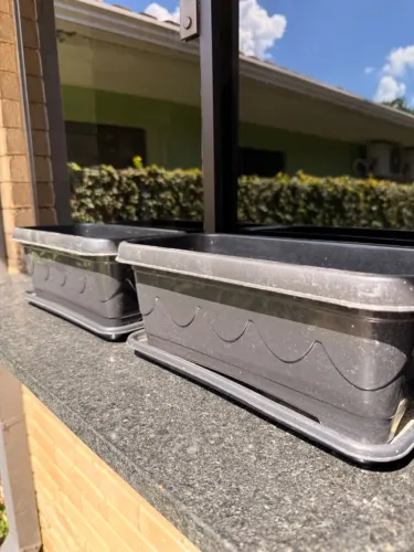 ? Vasos Retangulares 30cm - Já com Terra ?