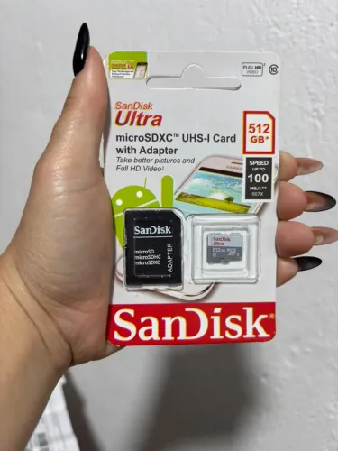 Cartão de memória é de 512 giga de memória