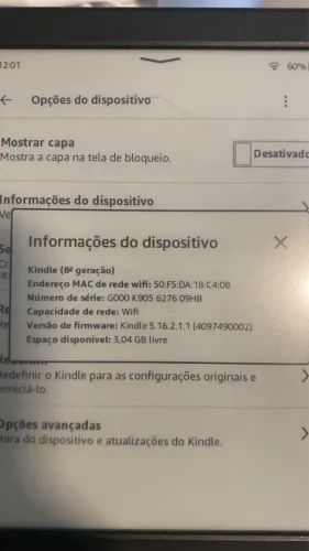 Kindle 8 geração 