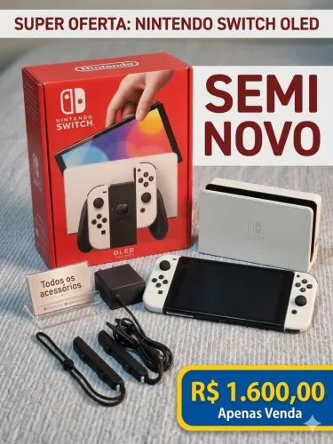 Nintendo switch oled semi novo