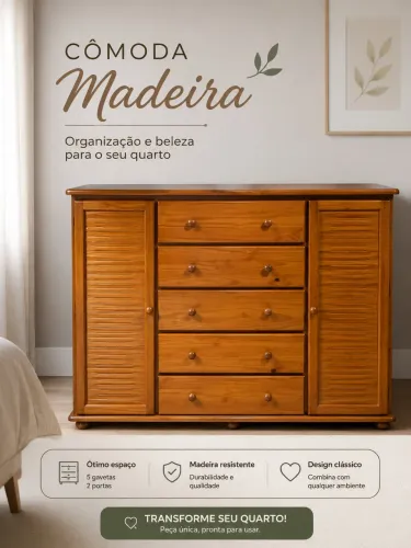 Cômoda madeira 