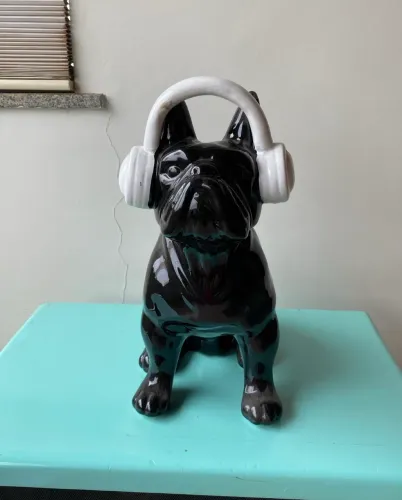 Bulldog decorativo estátua