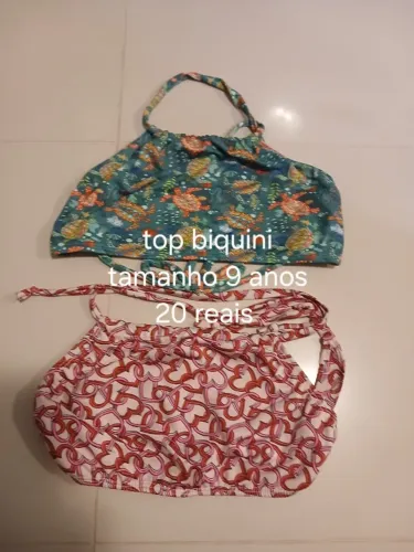 2 Top/biquini infantil 9 anos 