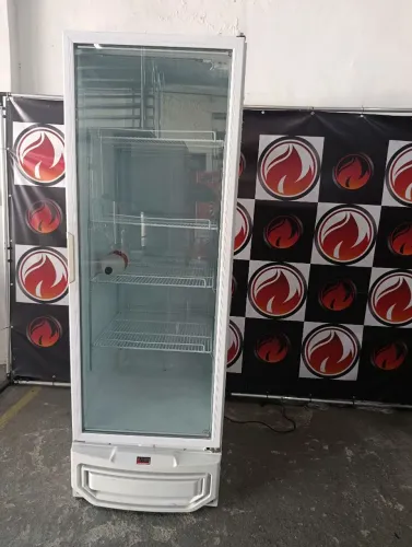 Freezer vertical expositor para congelados 220 volts 577 litros  marca GELOPAR usado 