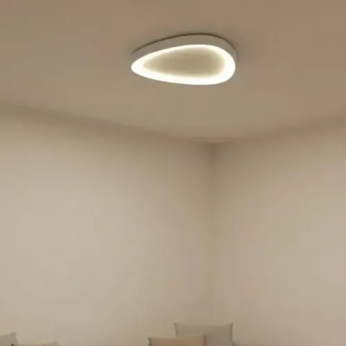 Lustre de Teto Plafon LED Seixos 33w Branco Quente 3000K Moderno