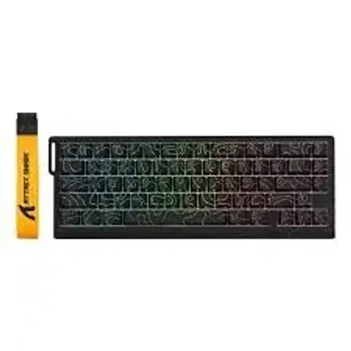 Teclado Gamer Attack Shark X68 HE Preto com Contorno Magnético Rapid Trigger 8000Hz RGB