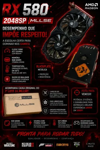 RX 580 MLLSE PRIMEIRO LOTE