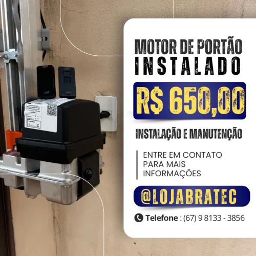 Motor para portão de elevação de 1/4 HP 8 segundos (instalado)