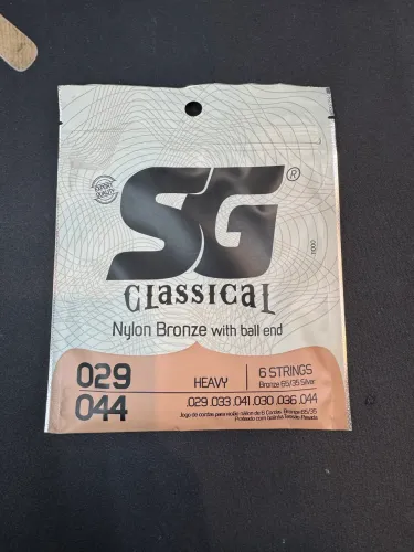 Cordas SG Nylon Bronze Heavy tensão pesada