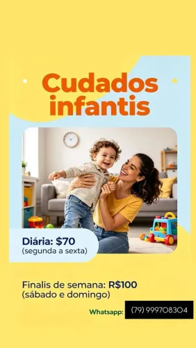 Serviços de limpeza e cuidados infantis 