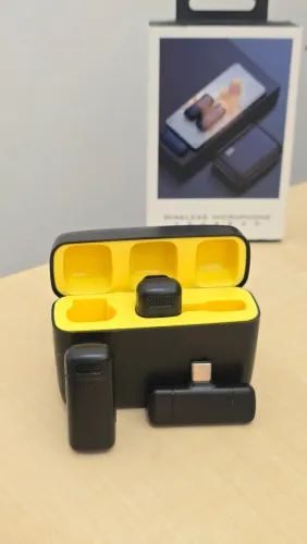Microfone Lapela Sem Fio USB-C Bluetooth Para Celular Android Novo