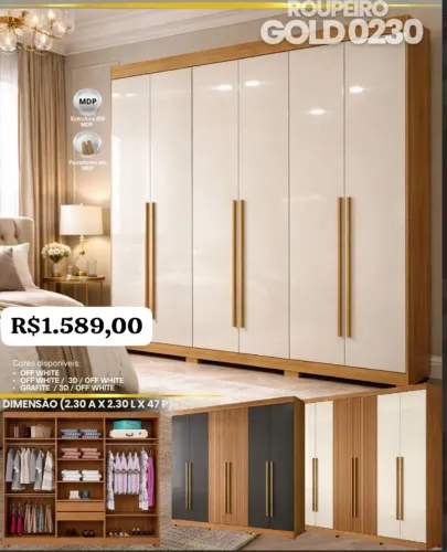 Guarda Roupa Gold 0230 casal