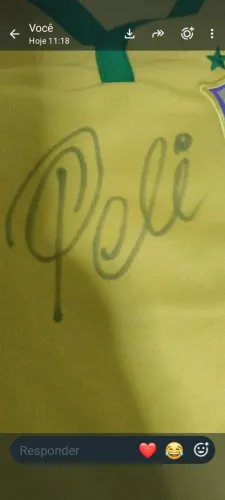 Camisa autografada Pelo Pelé original oficial