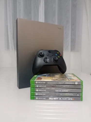 Kit Xbox One X 1TB Completo c/ 6 Jogos + Controle Series X|S (Pronto para Jogar)